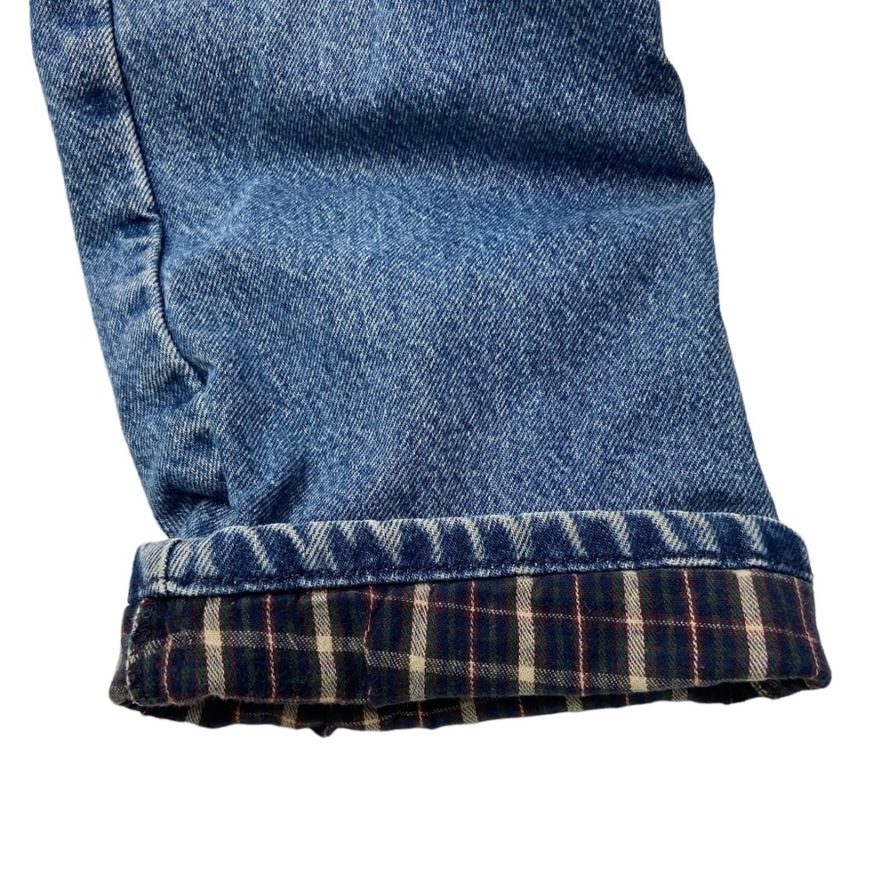 L.L. Bean Men's Flannel Lined Jeans Size 33 x 29 Classic Fit, Blue and Broken-In - Picture 6 of 12